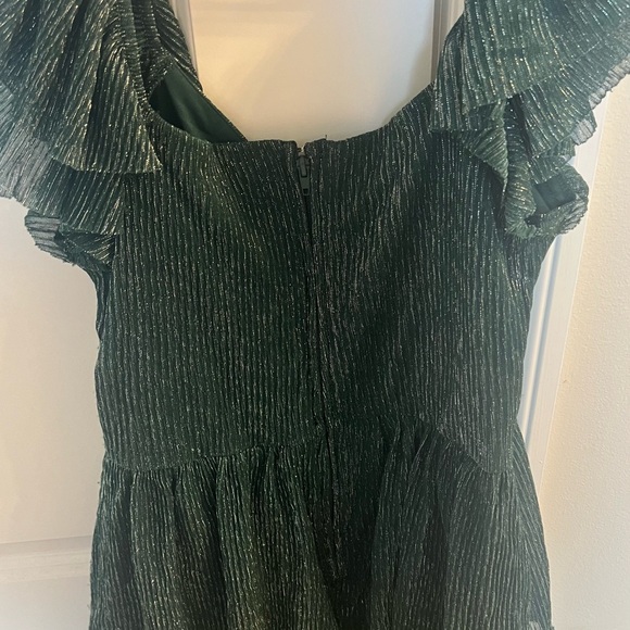 Francesca's Collections Shimmering Green Dress - Picture 3 of 3